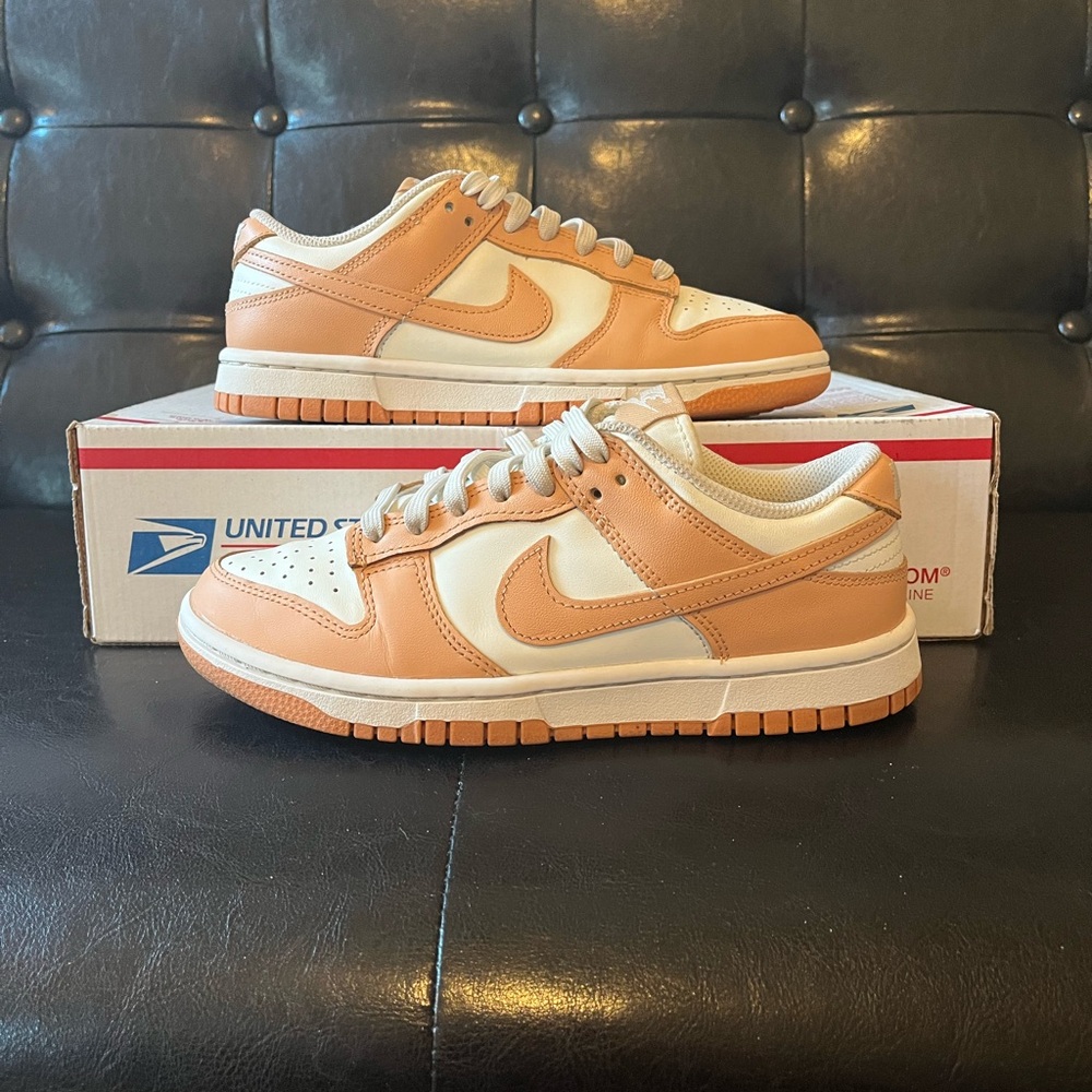 Nike Women’s Low Top Sneakers in Peach and White